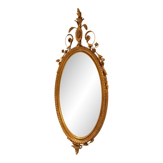Adams Style Oval Wall Mirror For Sale