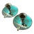 Vintage Enameled Candlestick Holders With Duck Motif For Sale