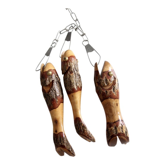 Vintage Folk Art Wood Sculpture For Sale