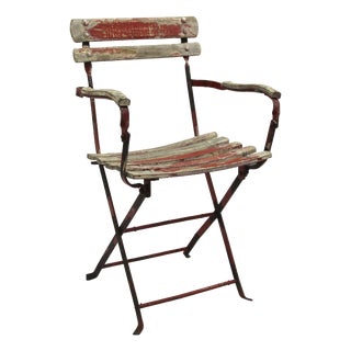 French Children's Garden Folding Chair, 1930s For Sale