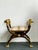 Vintage Egyptian Revival Gilt Ram’s Head Curule Seat For Sale - Image 12 of 15