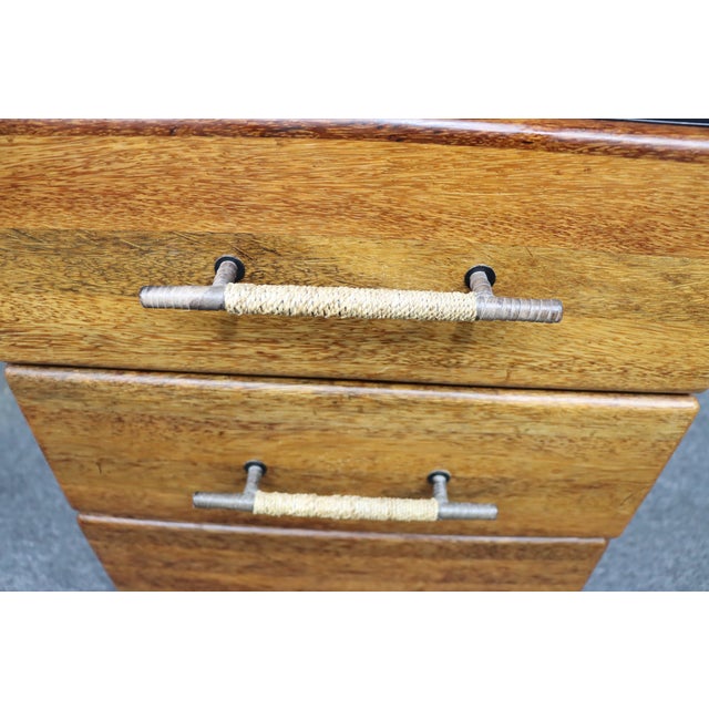 Wood Pacific Green Attributed Palmwood File Cabinet For Sale - Image 7 of 9