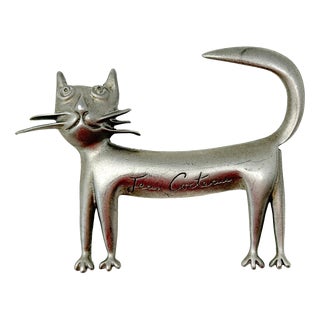 Vintage Cat Brooch by Jean Cocteau,A. Madeline and Flammarion, 1997 For Sale