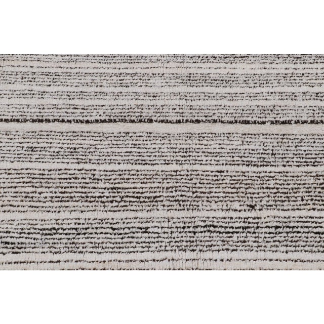 2010s Rug & Kilim’s Contemporary Rug With White and Black Stripes and Gradation “Sky” For Sale - Image 5 of 7