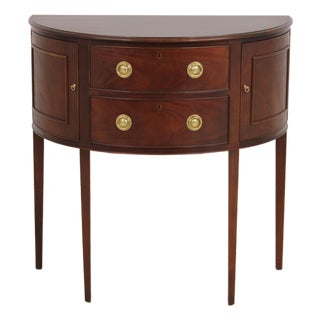 Baker Historic Charleston Demilune Mahogany Server Console For Sale