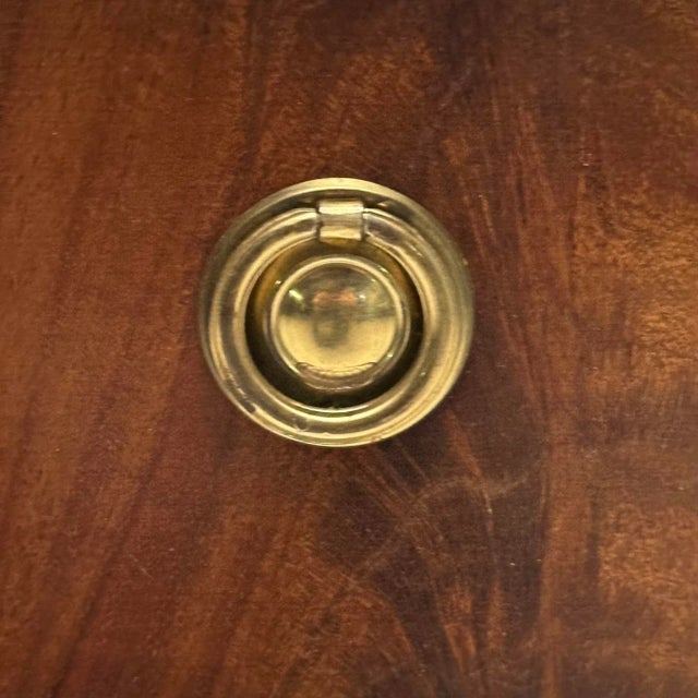 Brown Gustavian, Louis XVI Style, Commode, Marble, Brass, Sweden, 1960s For Sale - Image 8 of 12