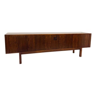 Mid-Century Modern Low Sideboard with Sliding Doors, Italy, 1960s For Sale