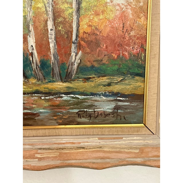 Paint Vintage American Landscape Oil Painting. Signed For Sale - Image 7 of 10