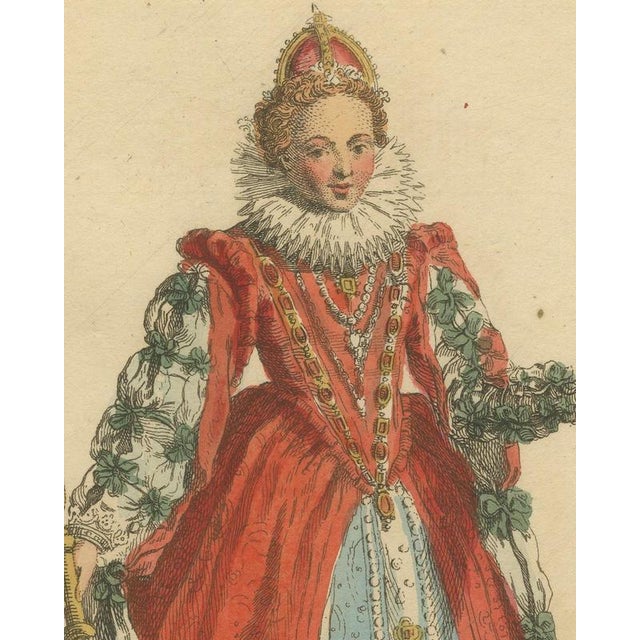 Jefferys, Elizabeth Queen of England as Protectress of Holland in 1585, 1757, Engraving For Sale - Image 4 of 8