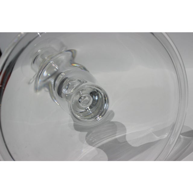 Crystal Double Tear Drop Balustrade 19.5" Candle Holder Steuben Homage Signed by Artisan For Sale - Image 9 of 13