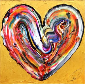"Living the Dream" Contemporary Abstract Acrylic Painting by Cynthia Coulombe-Bégin