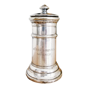 Antique Silver Plated Pepper Mill From Hotel Bristol in Monaco