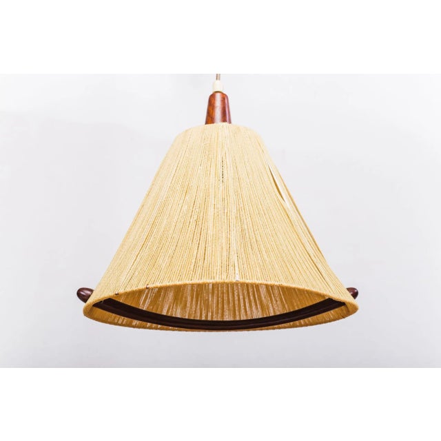Raffia Pendant Lamp from Temde, 1960s For Sale - Image 9 of 12