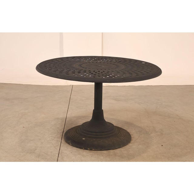 Outdoor Lifestyle Cast Aluminum Patio Dining Set For Sale - Image 14 of 18