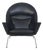 CH468 Oculus Chair in Black Classic Leather by Hans Wegner, 2000s For Sale