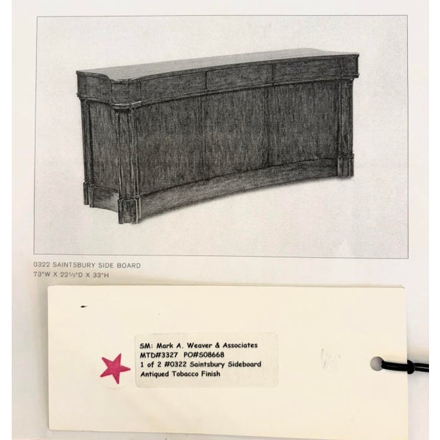 Pair of 2002 Michael Taylor Designs #0322 “Saintsbury” Sideboards With Diana/Antiqued Tobacco Finish For Sale In Los Angeles - Image 6 of 12