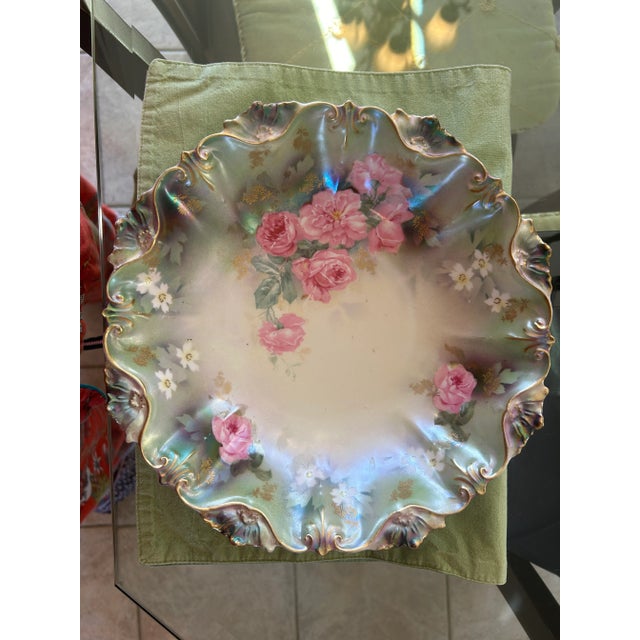 Antique Rs Prussia Decorative Floral Porcelain Bowl For Sale - Image 10 of 12