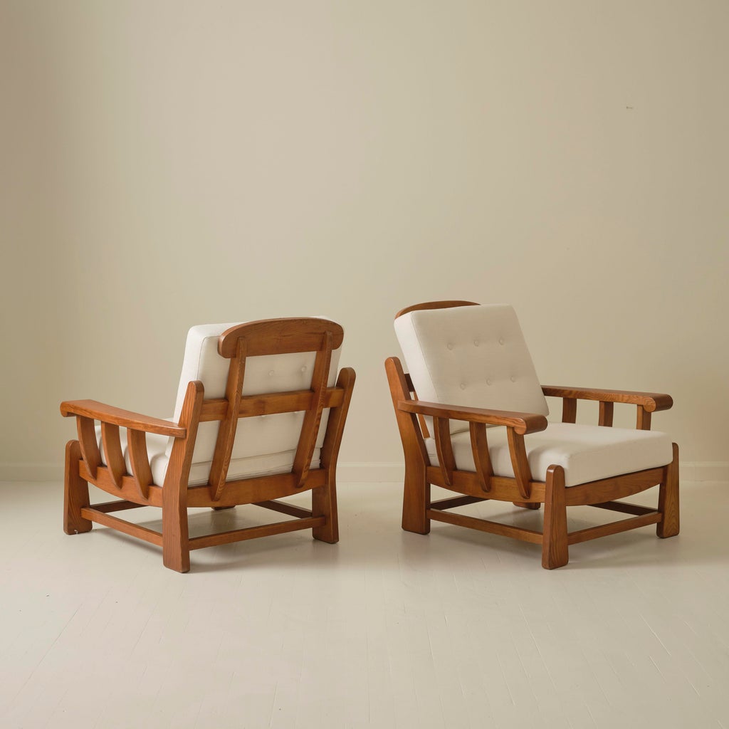 Maison Regain Armchairs, a Pair, 1960s