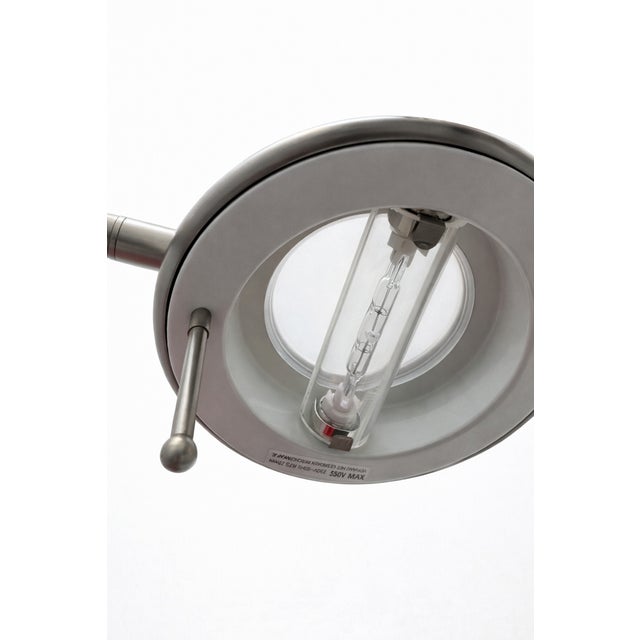 Silver Vintage Brushed Metal Table Lamp by Jan Des Bouvrie for Boxford Holland, 2003 For Sale - Image 8 of 11