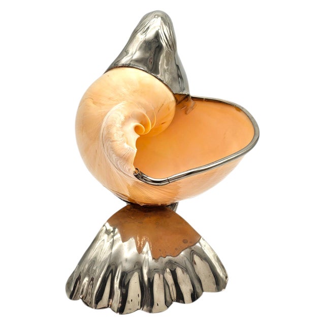 Binazzi Foresto Italian Chrome Bird Shell Bowl Sculpture 8.75" For Sale - Image 9 of 14
