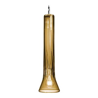 Clarion Pendant Light from the Flashlight Collection in Amber For Sale