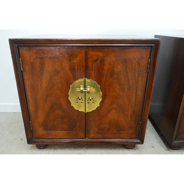 Henredon Pan Asian Nightstands a Pair For Sale - Image 9 of 18