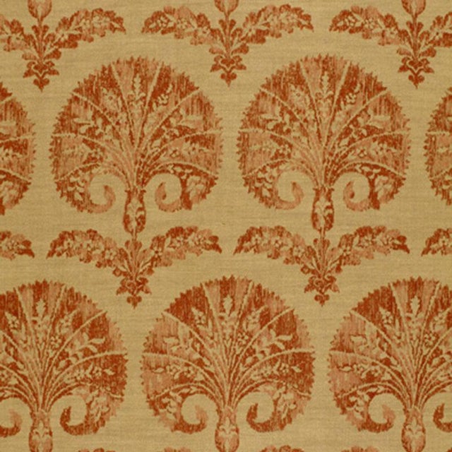Sample - Schumacher Tasha Carnation Fabric in Terra For Sale