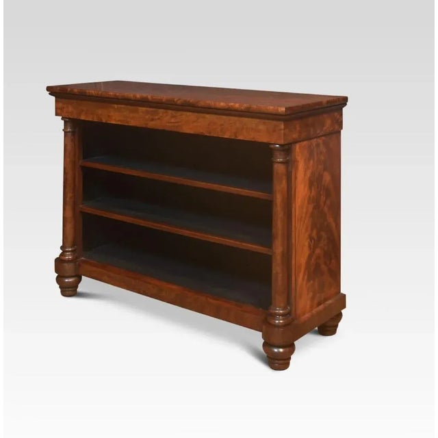 Brown Flame Mahogany Open Bookcase For Sale - Image 8 of 10