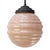 French “clichy” pink coloured glass pendant lamp brass glass holder 2 meter black cotton flex e26 / e27 this piece is...