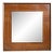 Walnut Deco Wood Square Wall Mirror For Sale