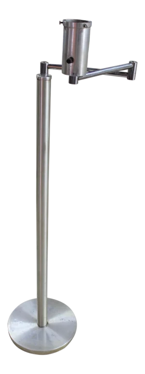 Von Nessen Silver Aluminum and Chromed Steel Floor Lamp