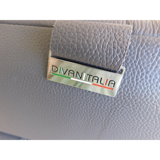 2010s Divan Italia Contemporary Modern Leather Sofa Set For Sale - Image 5 of 17