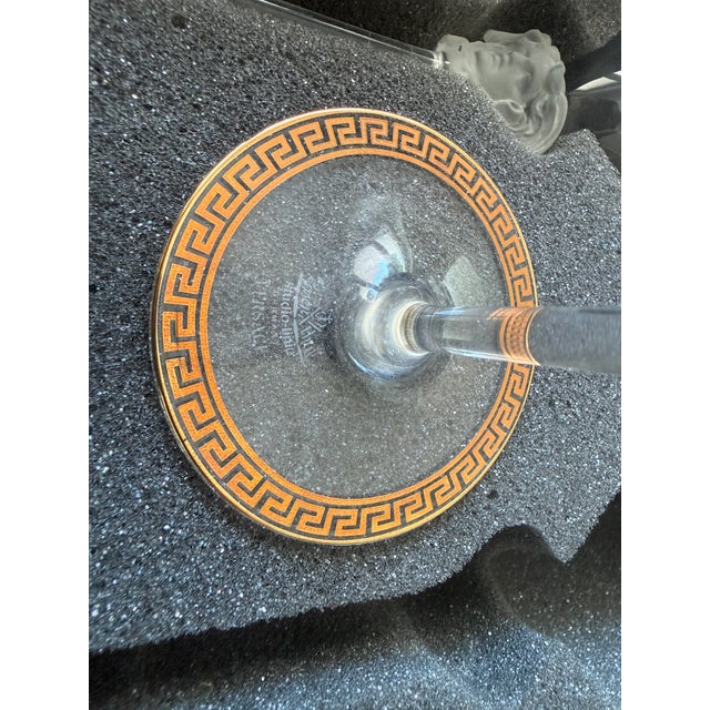 Modern Medusa Wine Glasses by Gianni Versace for Rosenthal, 1990s, Set of 2 For Sale - Image 3 of 6