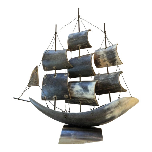 Mid 20th Century Vintage Horn Sailboat For Sale