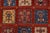 Textile Gabbeh Rug 5′ X 6’4” Red Wool Vintage Tribal Hand-Knotted Oriental Carpet For Sale - Image 7 of 14