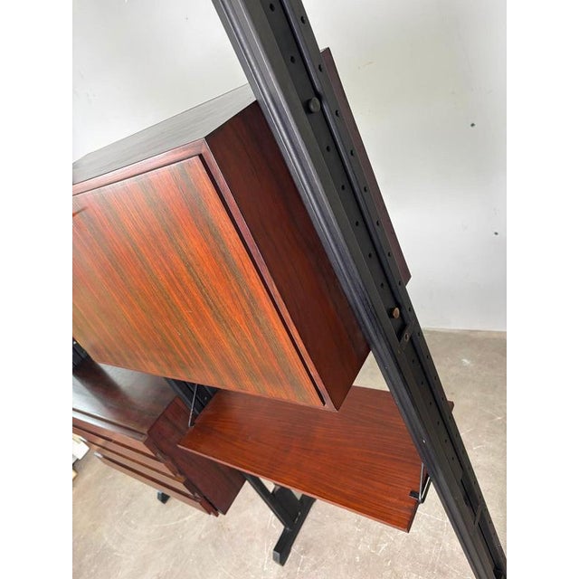 Wood Italian Modular Wooden Bookshelf, 1960s For Sale - Image 7 of 10