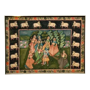 Vintage Indian Pichwaa Painting on Silk