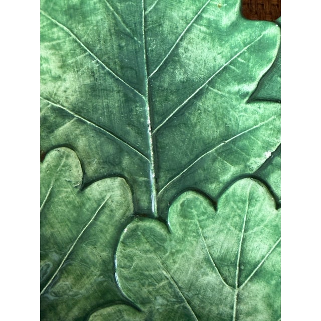 1990s Vietri Italian Foglia Fresca Layered Leaf Salad Plates — Set of 4 For Sale - Image 5 of 12