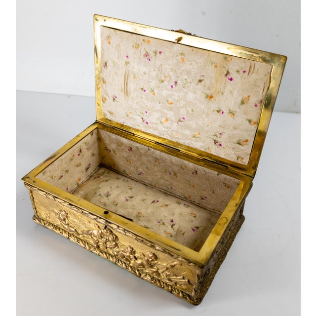 19th Century French Gilt Bronze Neoclassical Dresser or Jewelry Box For Sale - Image 12 of 14