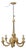 Gilded Wood 6-Arm Chandelier, 1940s For Sale