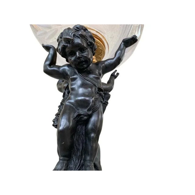 A french bronze cherub ormolu dish stand figurine tazza, 20th century. Wonderful french empire style bronze cherub dish....