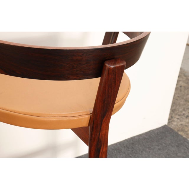 Pair of Danish Modern Rosewood and Leather Counter Stools by John Mortensen For Sale - Image 15 of 18