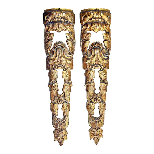 Late 19th Century Gold-Plated Bronze French Mounts - a Pair For Sale
