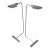 Mid 20th Century Cedric Hartman Model 1uwv Chrome Adjustable Floor Lamps - a Pair For Sale