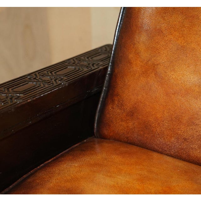 Set of Art Deco Hand Carved Armchairs, 1900s For Sale - Image 10 of 18