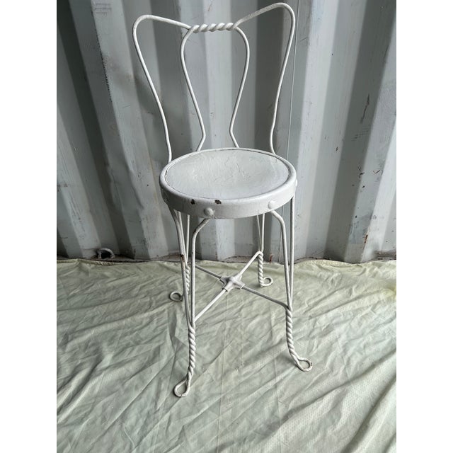 Early 20th Century Wrought Iron Ice Cream Parlor Chair Chairish
