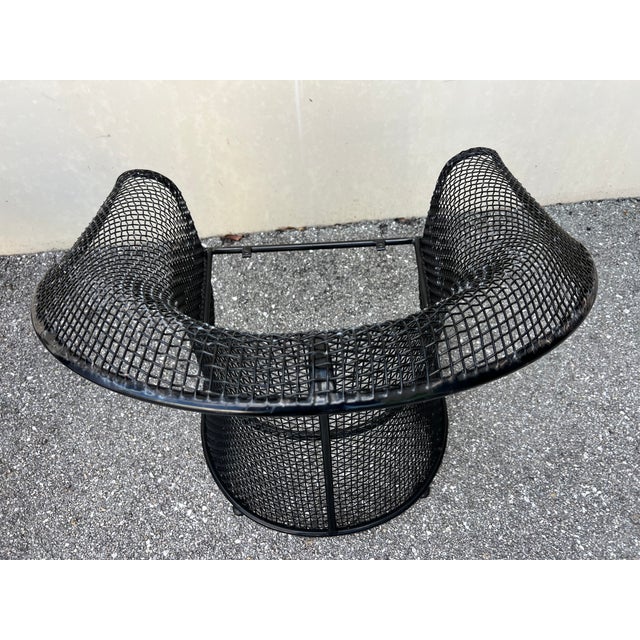 Vintage 1950s Sculptural Drape Wire Mesh Chairs Attributed to Russel Woodard, 4 Pieces For Sale - Image 12 of 15