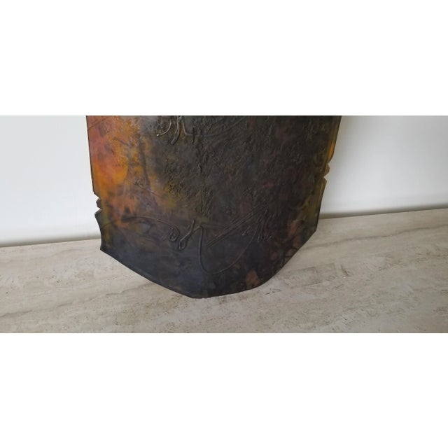 Ceramic 80's Large Vintage Sculptural Art Raku Pottery Vase For Sale - Image 7 of 13