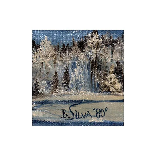 1980s Grand Tetons Winter Mountain Landscape For Sale - Image 5 of 5