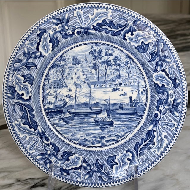 Johnson Brothers Historic America Nautical Motif Sacramento City California Plate For Sale - Image 16 of 17